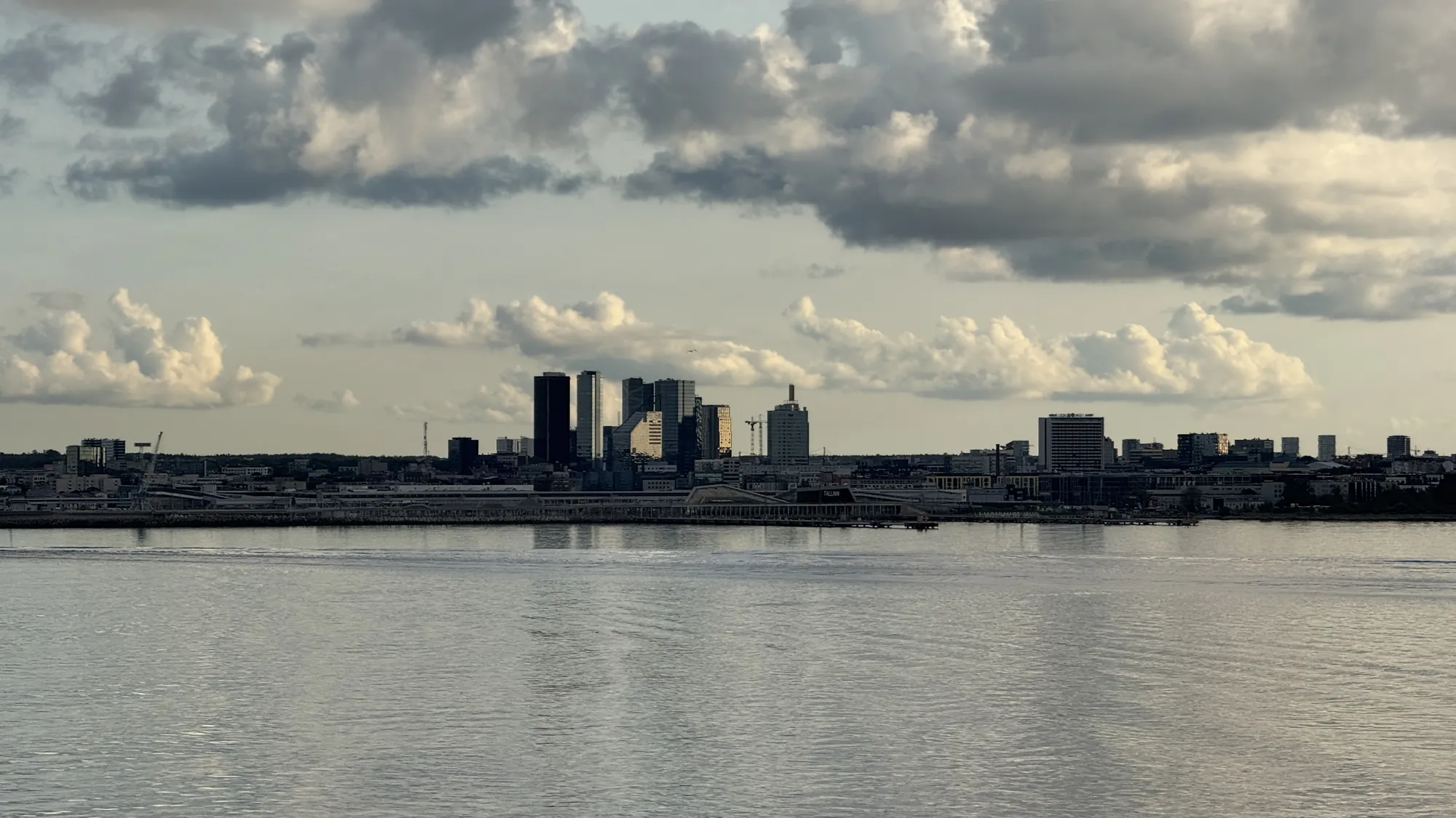 View of the Tallinn skyline across the bay